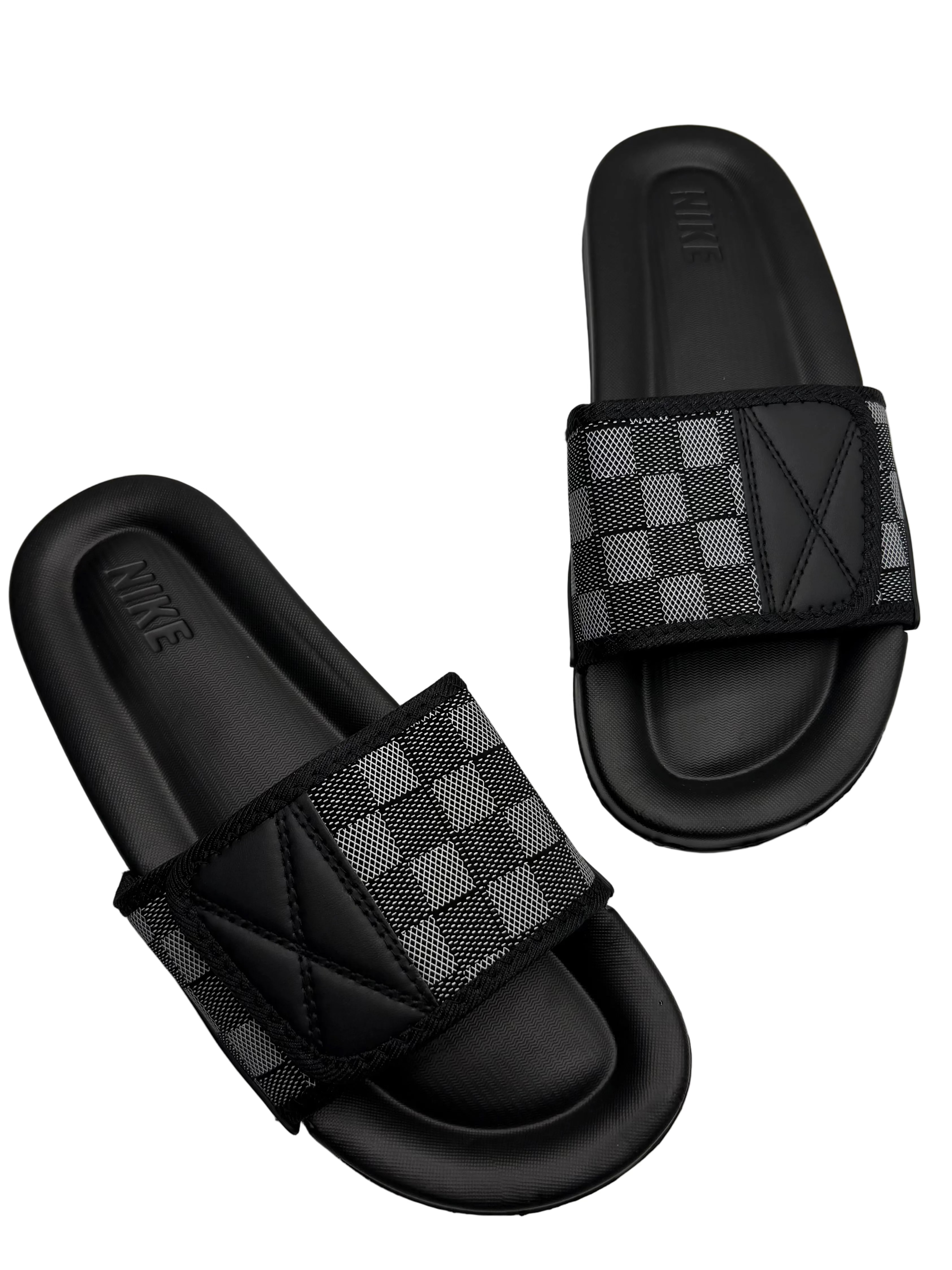 Nikee Imported Prestige Cushion Slides – charcoal&black Full Body Cushion-adjustable