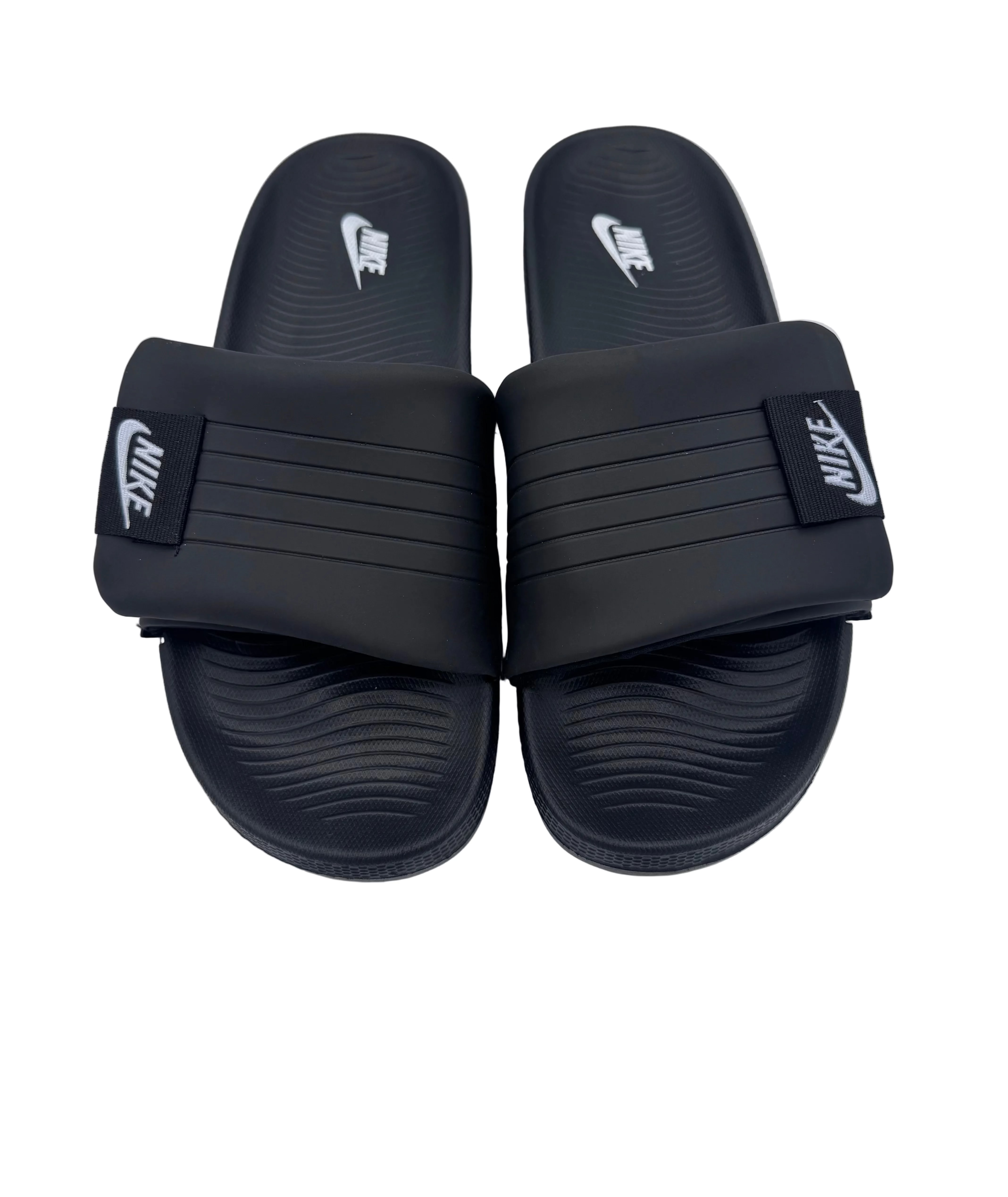 Nikee premium Adjustable Slides – Black (8mm foam) with recovery sole