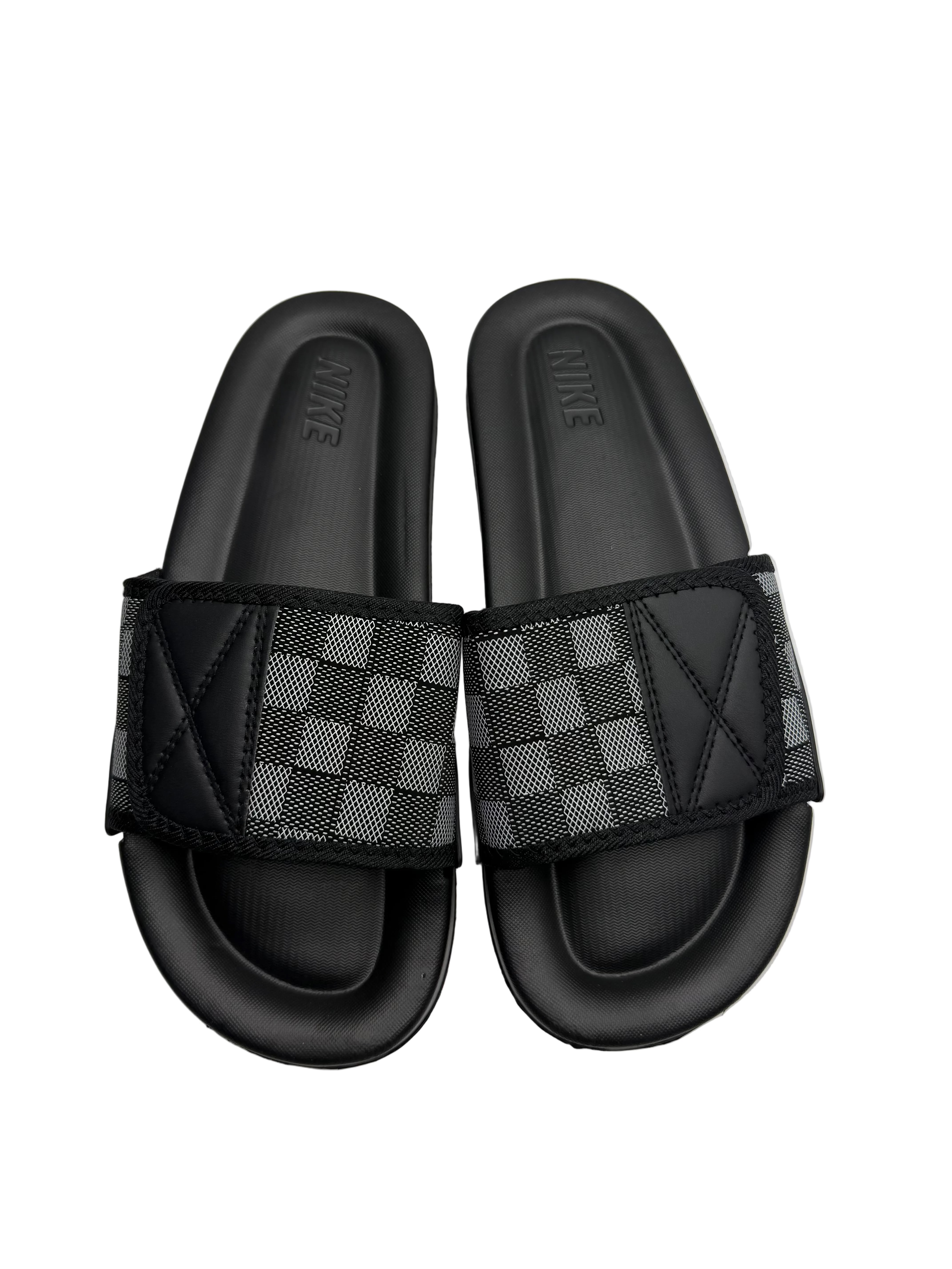 Nikee Imported Prestige Cushion Slides – charcoal&black Full Body Cushion-adjustable