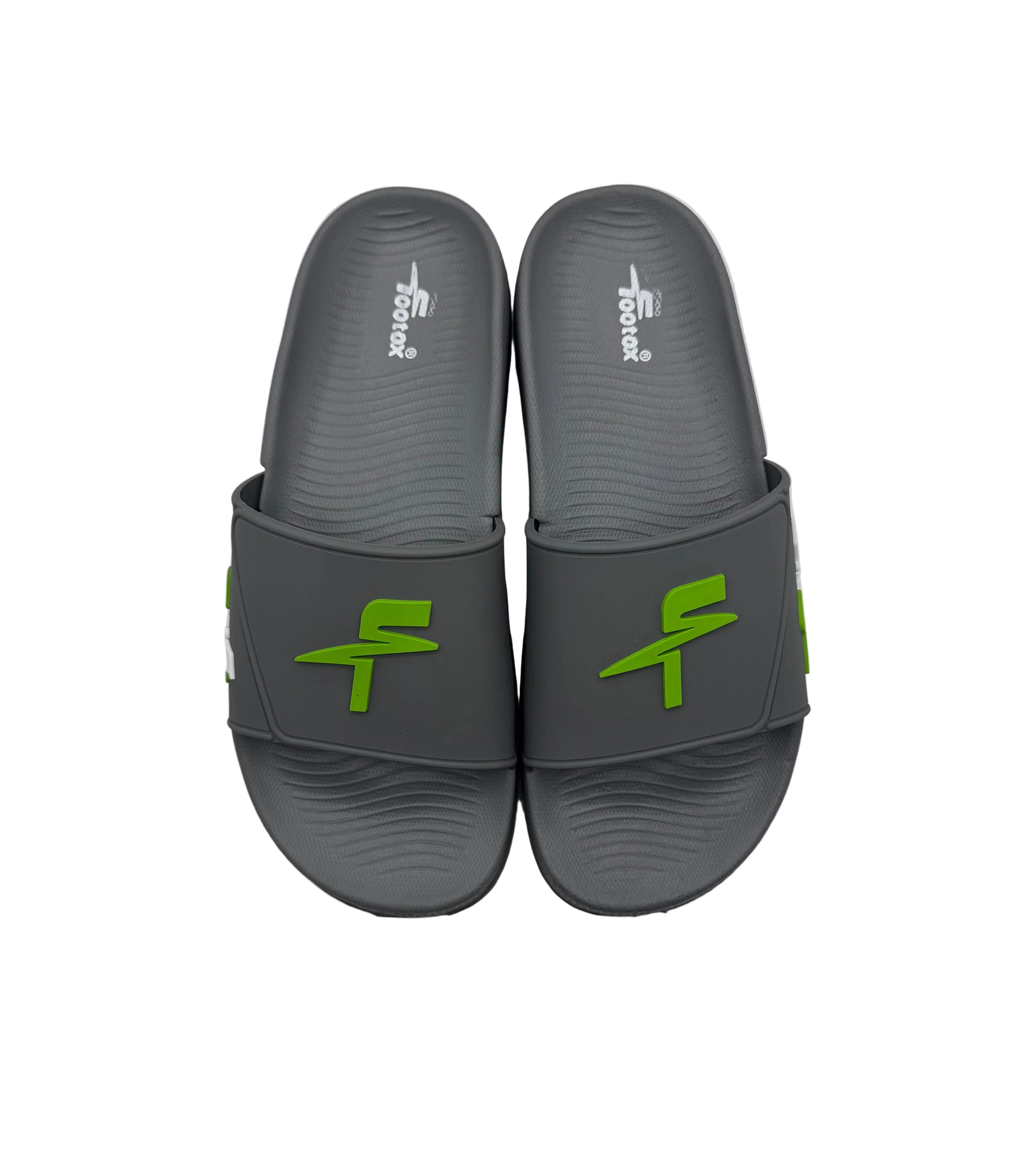 Footox premium Grey slides with soft recovery sole