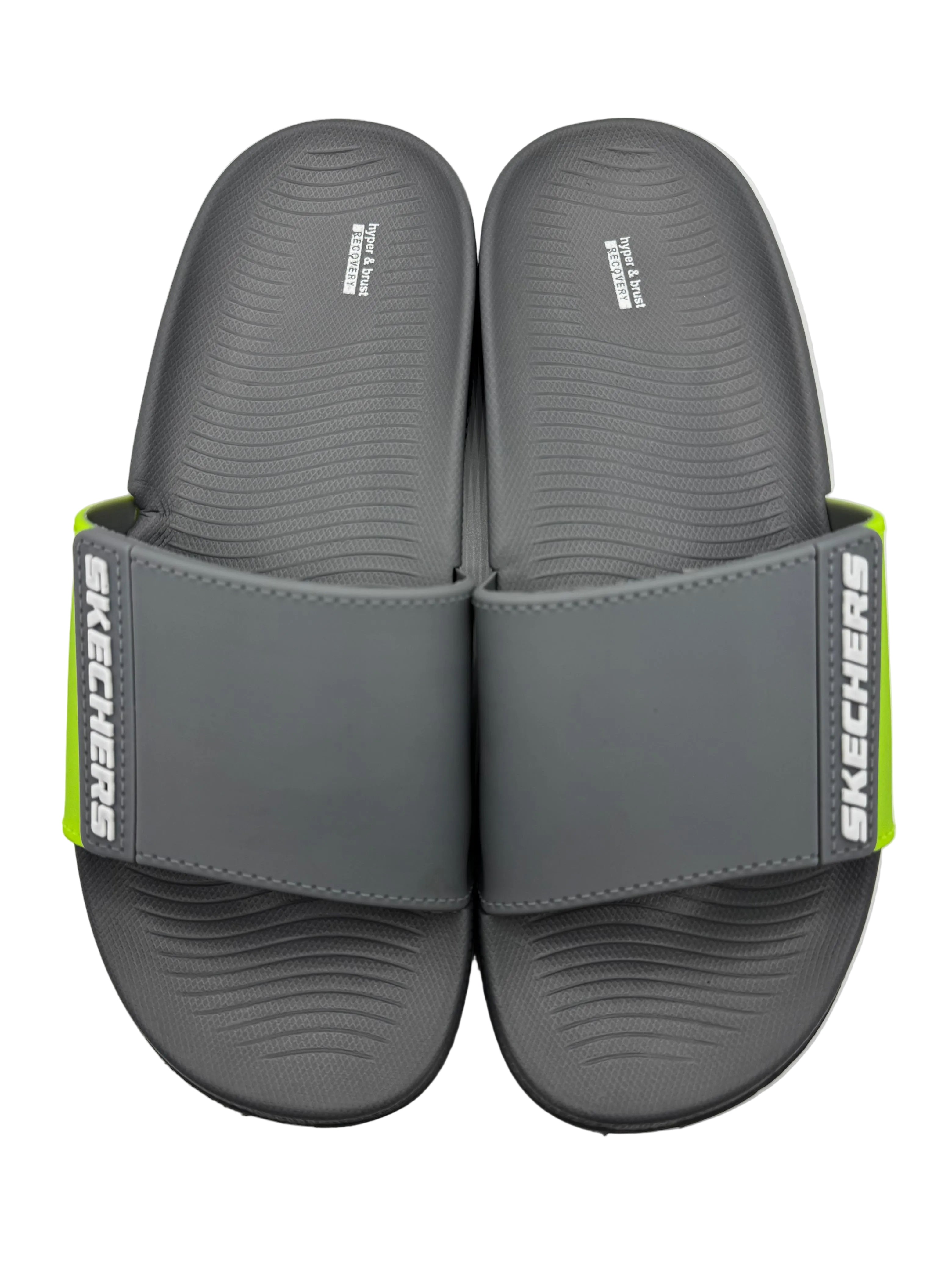 Grey premium Skechers Slides with recovery sole