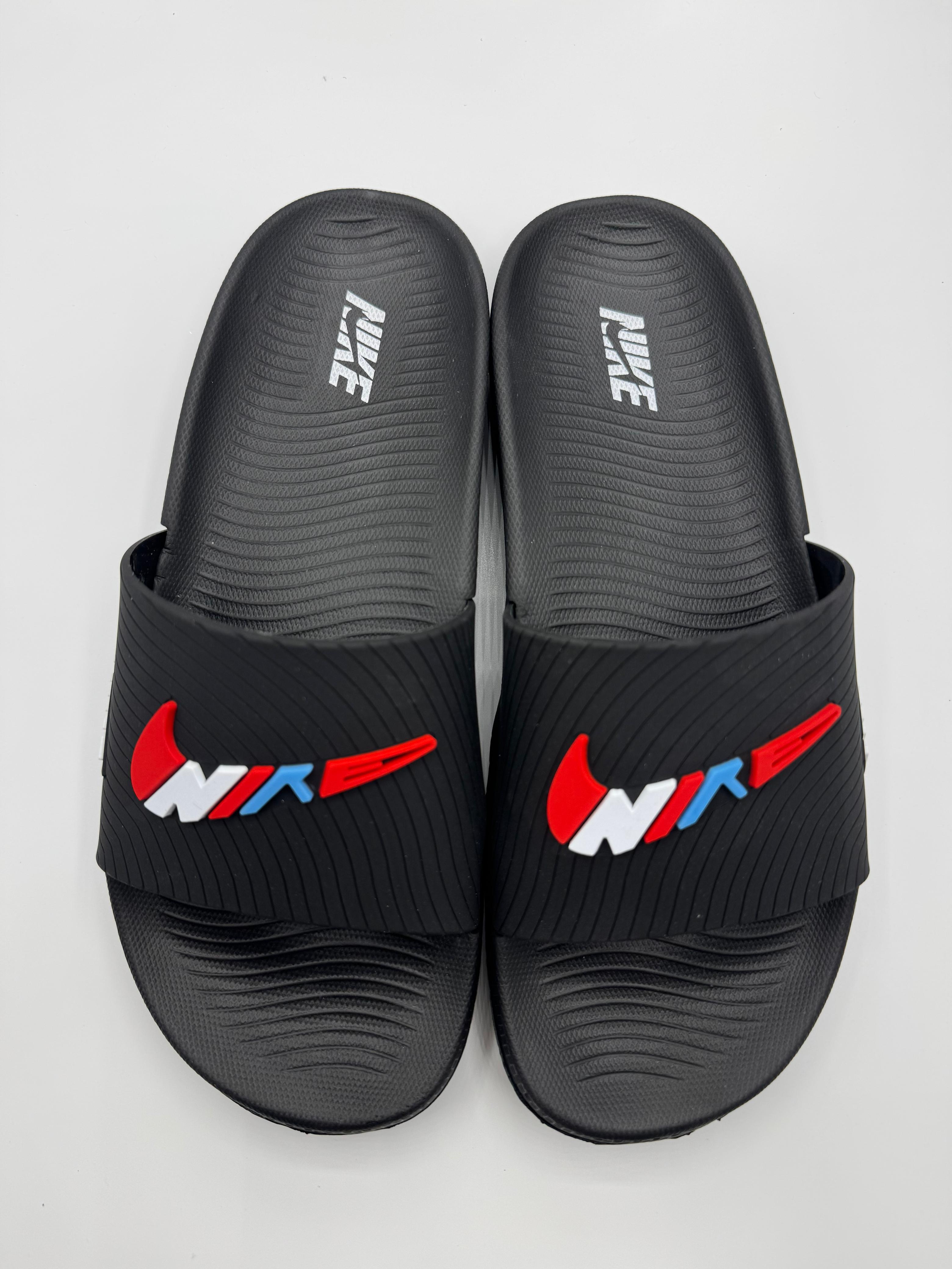 Premium nike black slides with soft recovery sole