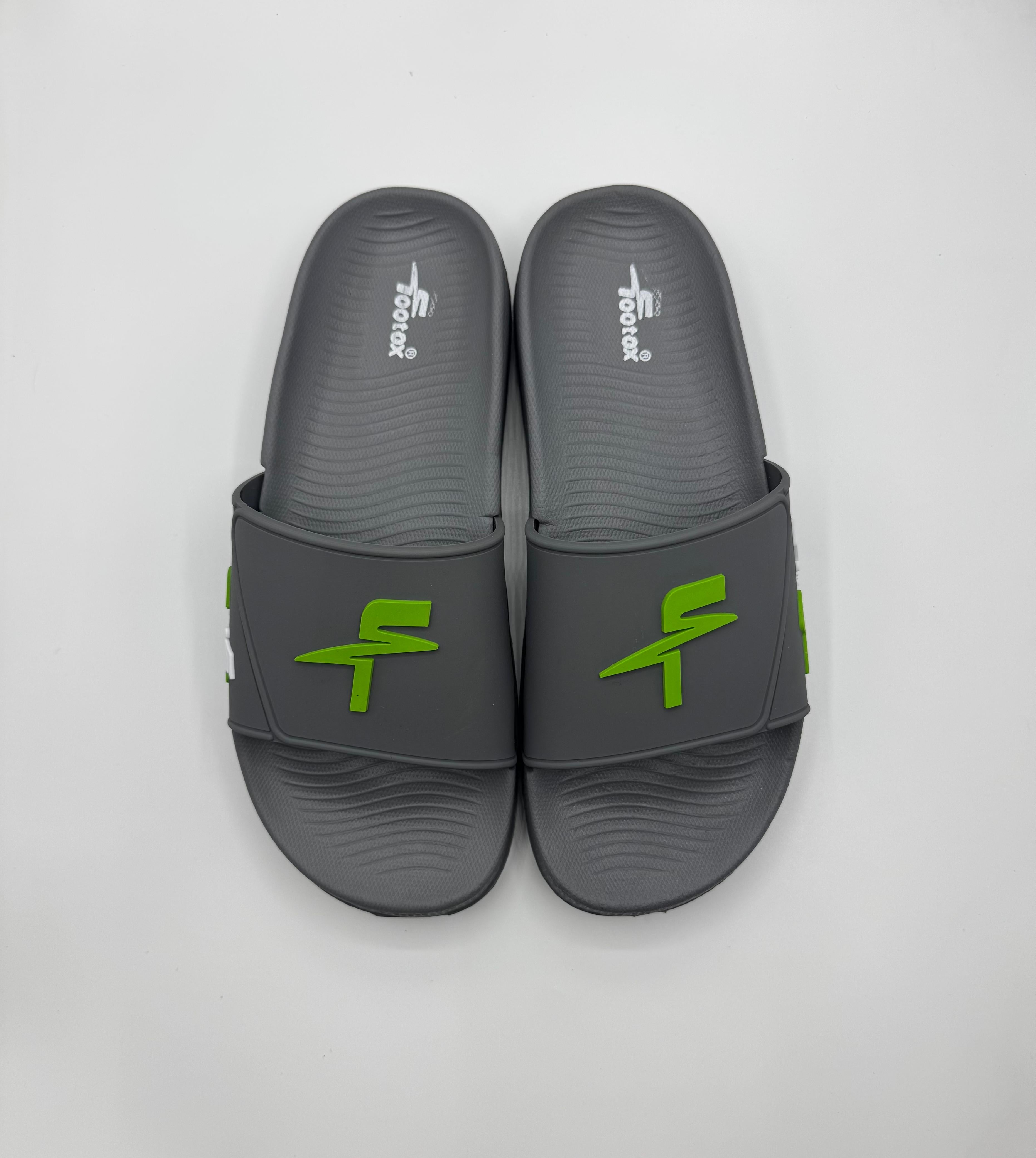 Footox premium Grey slides with soft recovery sole